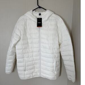 NWT Men's TacVAsen white puffer lightweight jacket coat size Large